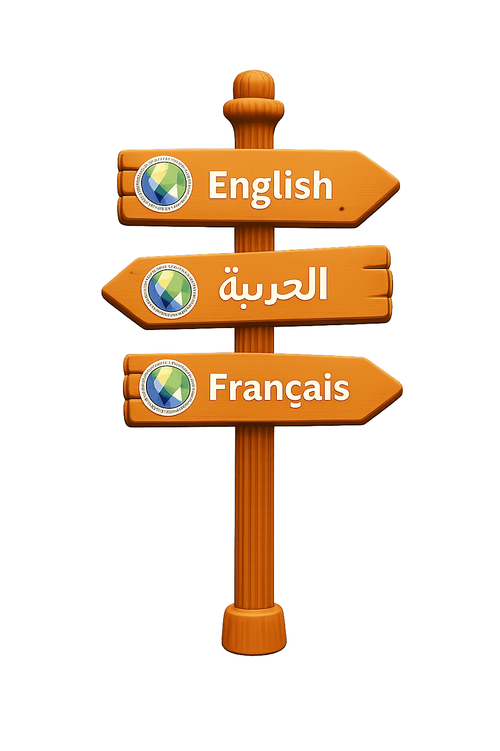 Language selector signboard